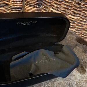 Coach New York Hard Sided Glasses Case Women's Black Clamshell Luxury Designer